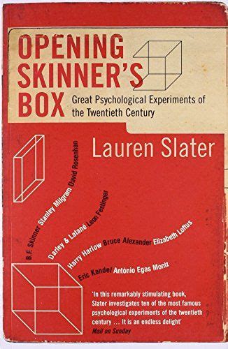 Opening Skinners Box Great Psychological Experiments Of The Twentieth