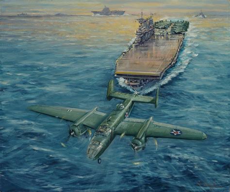 The Tokyo Raid Aircraft Art Aviation Art Navy Art