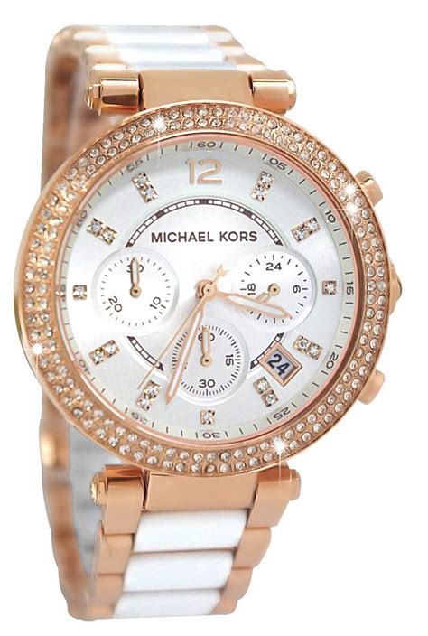 Relógio Michael Kors Mk5774 Original Branco Rosê Novo Com Caixa