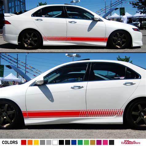 Racing Decal Sticker Vinyl Side Stripe Kit Compatible With Honda Accord