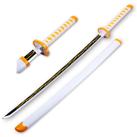 Buy Agatsuma Zenitsu Katana Sword Wood 41″ Demon Slayer Sword Wooden