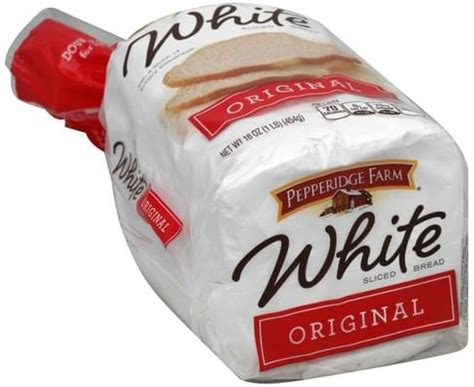 Start with bread made with the finest ingredients and baked with passion. Pepperidge Farm White, Original Bread - 16 oz, Nutrition Information | Innit