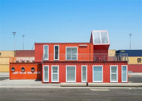 7 Bright Red Shipping Containers Repurposed As Modern Offices