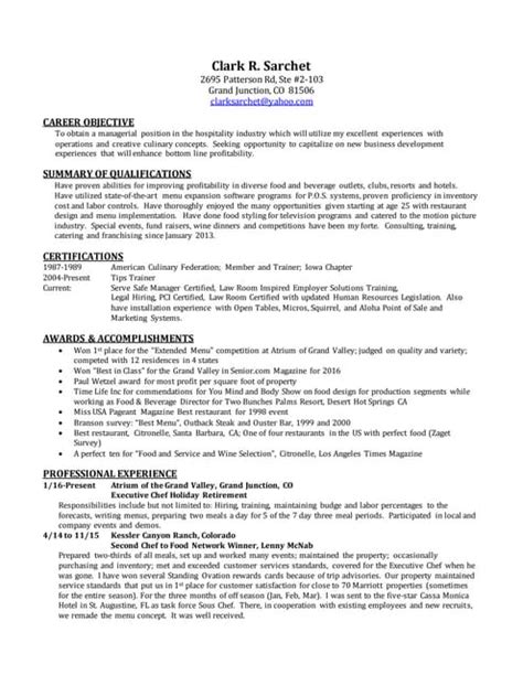 Aaron Kirsch Private Chef Resume