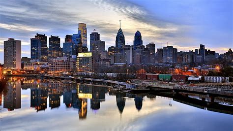Hd Wallpaper Philadelphia United States Bulding Philly Clouds