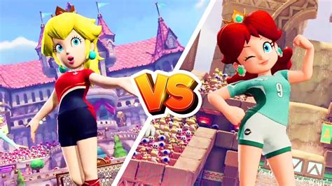 Mario Strikers Battle League Peach Vs Daisy Youtube