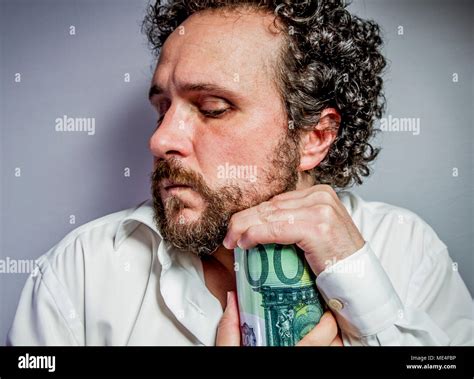 Saver Man With Intense Expression White Shirt Stock Photo Alamy