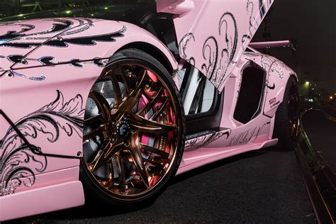 Pale Pink Liberty Walk Lamborghini Aventador Is Hard To Look At