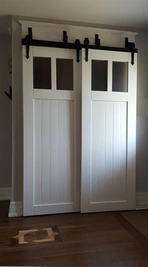 How do you install a barn door in a house? Bypass barn door hardware easy to install canada | Bypass ...