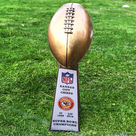 Kansas City Chiefs Super Bowl Championship Trophy Golden Tone Mik Store