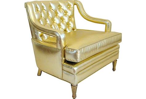 Gold Lounge Chair on OneKingsLane.com | Gold lounge chairs, Chair
