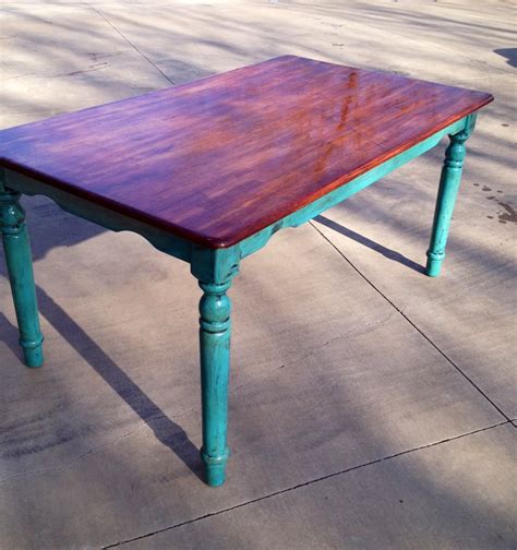 Only 1 available and it's in 1 person's cart. Distressed turquoise table legs | Home Craft | Pinterest ...