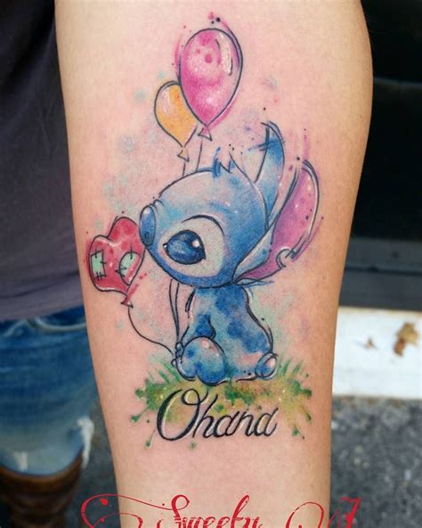 This bright blue disney character as a tattoo design is perfect for any gender and age. 30 Delightful Ohana Tattoo Designs - No One Gets Left ...