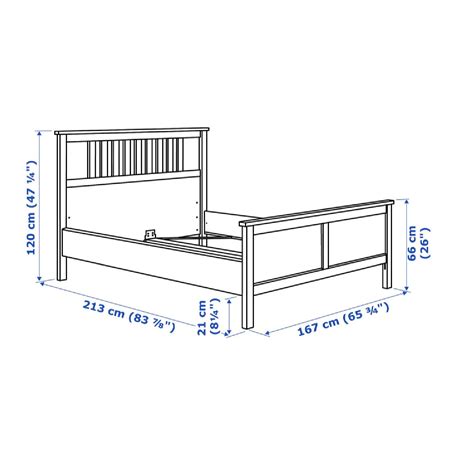 Ikea Hemnes Queen Bed Frame In Black Brown Aptdeco