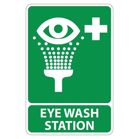 W x d x h (mm) 430x380x1700 weight: 8 in. x 12 in. Plastic Green Eye Wash Station Sign-PSE ...