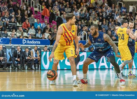 Players in the ACB League Match between Mora BAnc Andorra Vs FC