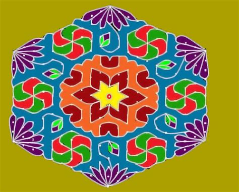 It is a beautiful art, drawn every day by women in the entrance house. COLOR KOLAM ~ Entertainment