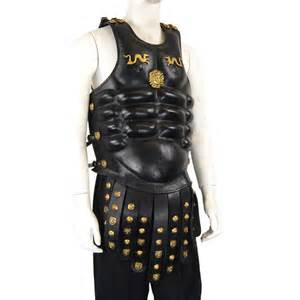 Leather Muscle Armor With Studded Tassets Snla6233bk Leather Body Arm