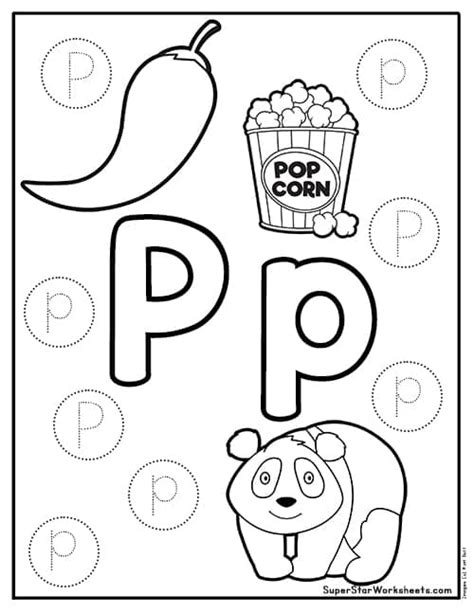 Letter P Coloring Pages Preschool