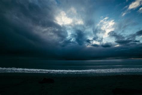 Seaside Stormy Sky Sea Storm Clouds Beach Ocean Image Finder