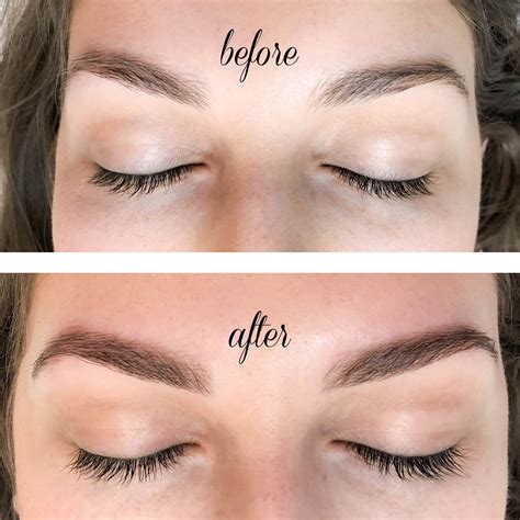 BEFORE AFTER TINTED BROWS LASHES FEAT WAXING THE CITY Lash And