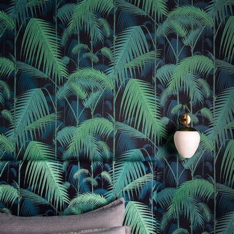 Much loved favourites including woods. Palm Jungle by Cole & Son - Black - Wallpaper - 95/1003 in ...