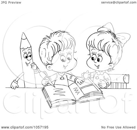 Download kids outline drawing for free. Royalty-Free Clip Art Illustration of a Coloring Page ...