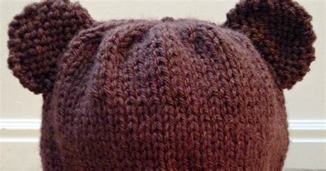 Little Miss Stitcher Bear Cub Knit Hat Pattern For Toddlers