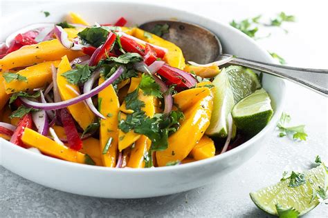 Mango Salad With Zesty Lime Vinaigrette Seasons And Suppers