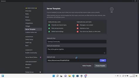 How To Create A Server Template On Discord YouTube