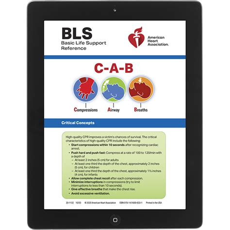Bls Digital Reference Cards Top Aha Training Center Bls Acls