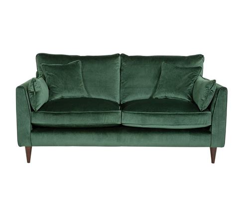 Buy Habitat Hector 2 Seater Velvet Sofa Green Sofas Argos Green