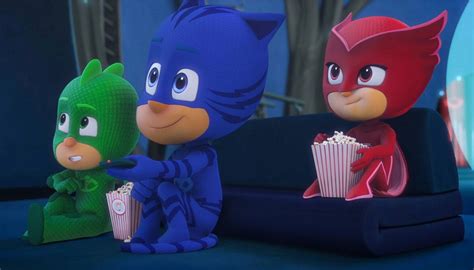 Pj Masks Are Watching A Movie By Justinproffesional On Deviantart