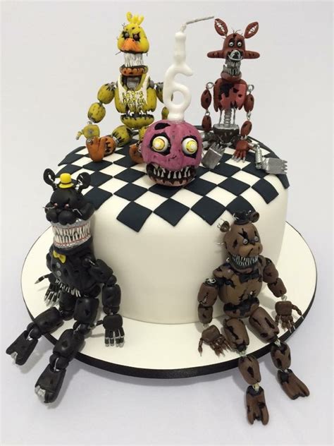 Five Nights At Freddys Cake Anime Cake Fnaf Cake Fnaf Cakes Birthdays