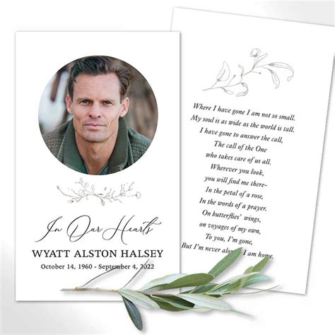 Memorial Thank You Note Card Funeral Bereavement Cards Printed