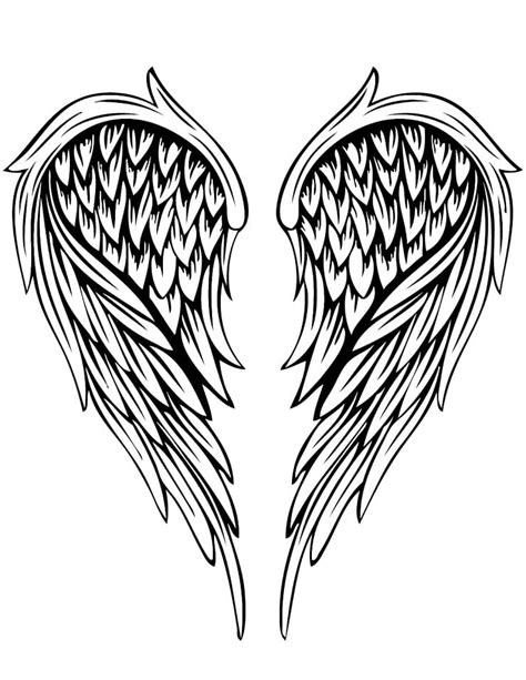 Dibujos Y Plantillas Para Imprimir Alas De Angel Angel Wings Tattoo