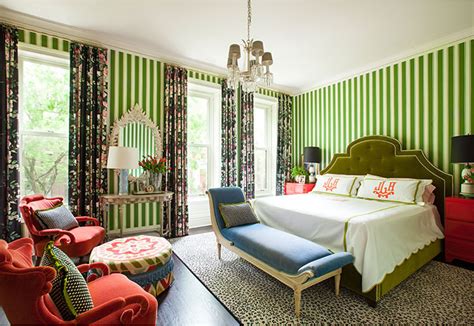 Green And Red Bedroom By Summer Thornton Design Interiors By Color