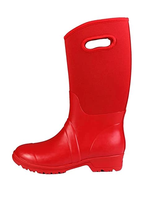 Tanleewa Slip Resistant Women Rain Boots Fashion Neoprene Waterproof