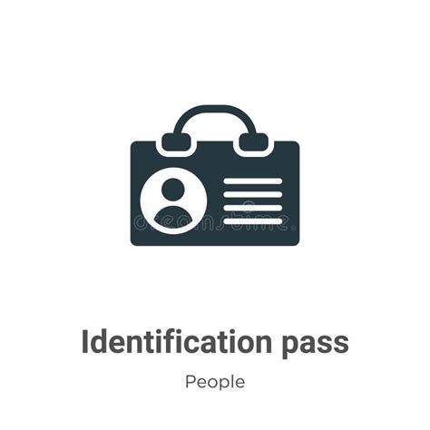 Identification Pass Vector Icon On White Background Flat Vector