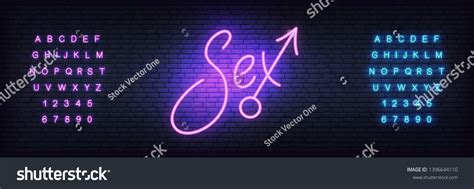 Sex Neon Sign Glowing Night Bright Stock Vector Royalty Free 1396644110 Shutterstock