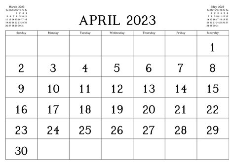 Printable April 2023 Calendar 9 Free Download And Print For You
