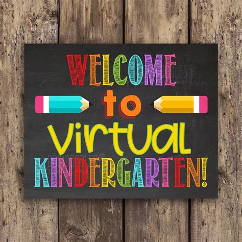 Welcome To Virtual Kindergarten E Learning Distance Etsy Welcome To