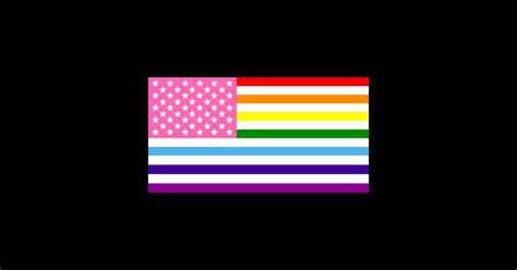 Usa American Pride Flag Pride Lgbt Sticker Teepublic