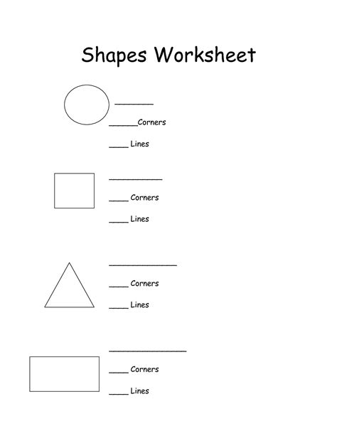 8 Best Images Of Shapes Worksheets For First Grade Math Shapes