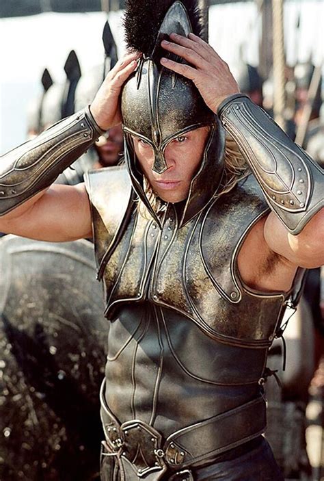 Troy 2004 Brad Pitt As Achilles Hot Wearing Armor Photo Cl0795