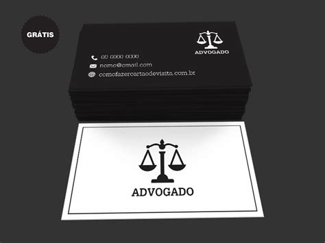 Cartão De Visita Advogado Grátis Como Fazer Cartão De Visita