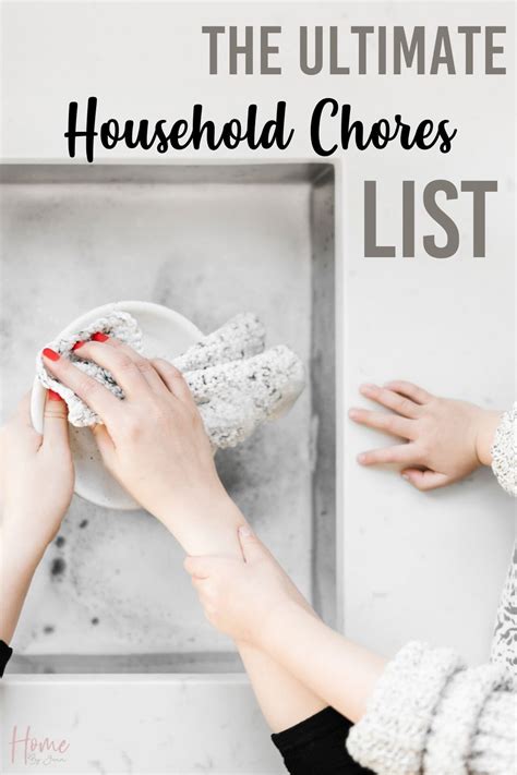 The Ultimate Household Chores List Household Chores List Cleaning
