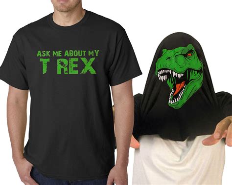 Ask Me About My T Rex Mens T Shirt Bewild