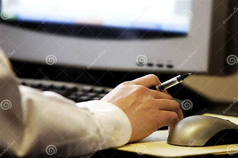 Hand Write Computer Stock Image Image Of Research Mail 504763