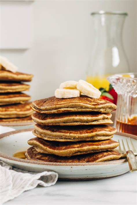 Fluffy Banana Oatmeal Pancakes Making Thyme For Health